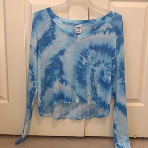 VS Pink Tie Dye Long Sleeve L